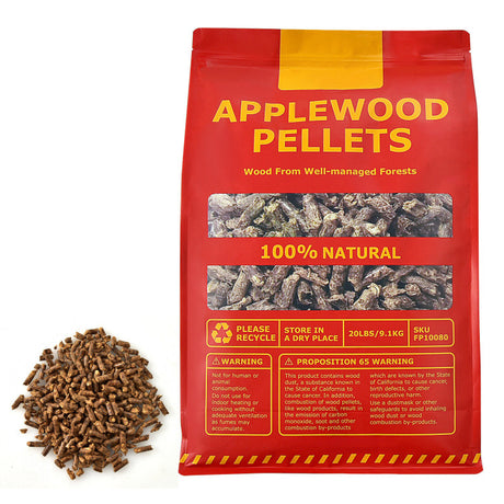 Costway | 20 Pounds Apple Wood Pellets 100% All-Natural for Pellet Grills