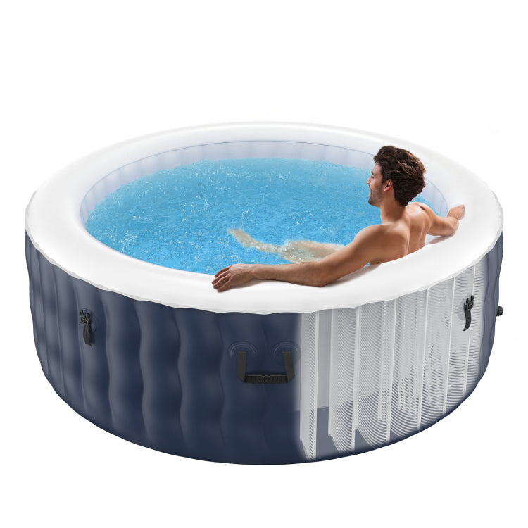 Costway | 4 Person Inflatable Hot Tub Spa with 108 Massage Bubble Jets