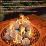 Costway | 15 Pieces Ceramic Fiber Fire Balls for Outdoor Use