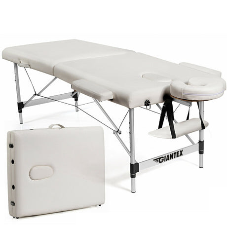 Costway | 84 Inch L Portable Adjustable Massage Bed with Carry Case for Facial Salon Spa