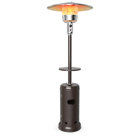 Costway | 48,000 BTU Standing Outdoor Heater Propane LP Gas Steel with Table and Wheels