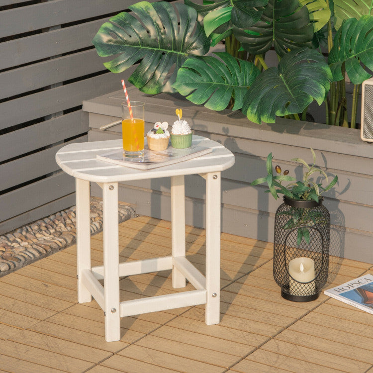 Costway | 18 Inch Weather Resistant Side Table for Garden Yard Patio