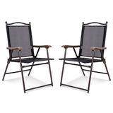 Costway | Set of 2 Patio Folding Sling Back Camping Deck Chairs