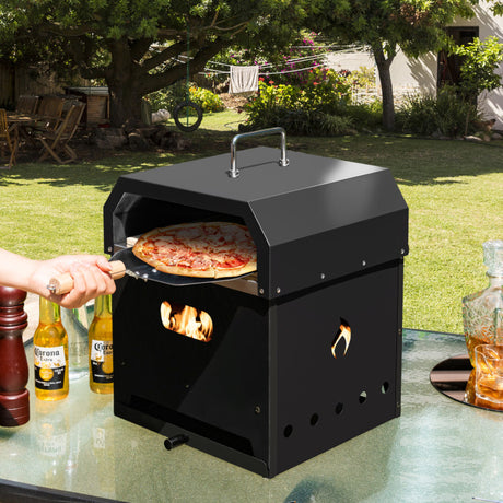 Costway | 4-in-1 Outdoor Portable Pizza Oven with 12 Inch Pizza Stone
