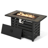 Costway | 42 Inch 50000 BTU Propane Fire Pit Table with Ore Powder Surface