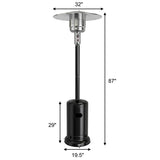 Costway | 50000 BTU Stainless Steel Propane Patio Heater with Trip over Protection