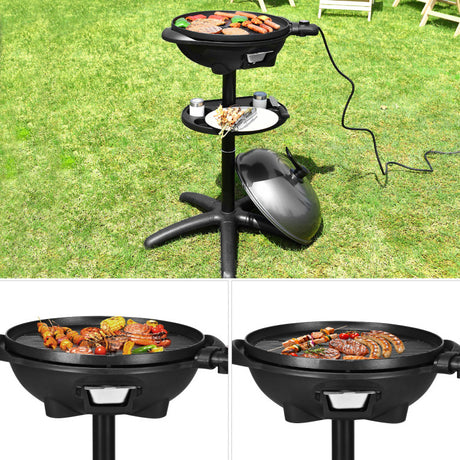 Costway | 1350 W Outdoor Electric BBQ Grill with Removable Stand
