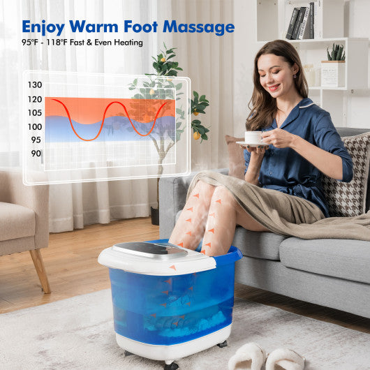 Costway | Portable All-In-One Heated Foot Spa Bath Motorized Massager