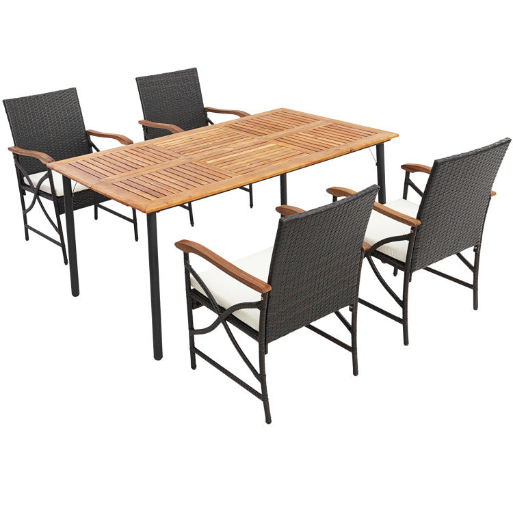 Costway | 5/7-Piece Outdoor Dining Set with Acacia Wood Table
