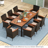 Costway | 9 Piece Outdoor Dining Set with Umbrella Hole