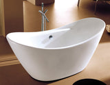 ALFI | AB8803 68 inch White Oval Acrylic Free Standing Soaking Bathtub
