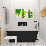 ALFI | AB8834 59 inch Black & White Rectangular Acrylic Free Standing Soaking Bathtub