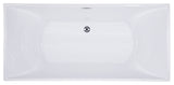 ALFI | AB8840 67 inch White Rectangular Acrylic Free Standing Soaking Bathtub
