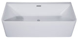 ALFI | AB8858 59 inch White Rectangular Acrylic Free Standing Soaking Bathtub