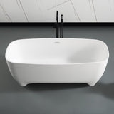 ALFI | AB9950 67" White Matte Pedestal Solid Surface Resin Bathtub