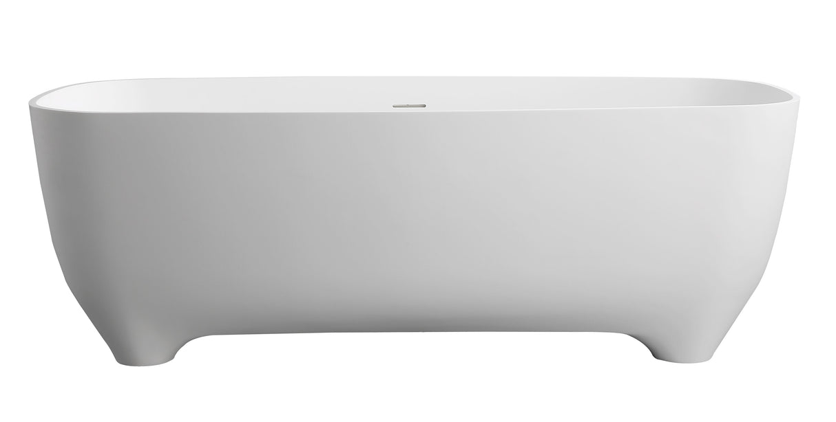 ALFI | AB9980 67" White Matte Solid Surface Resin Bathtub