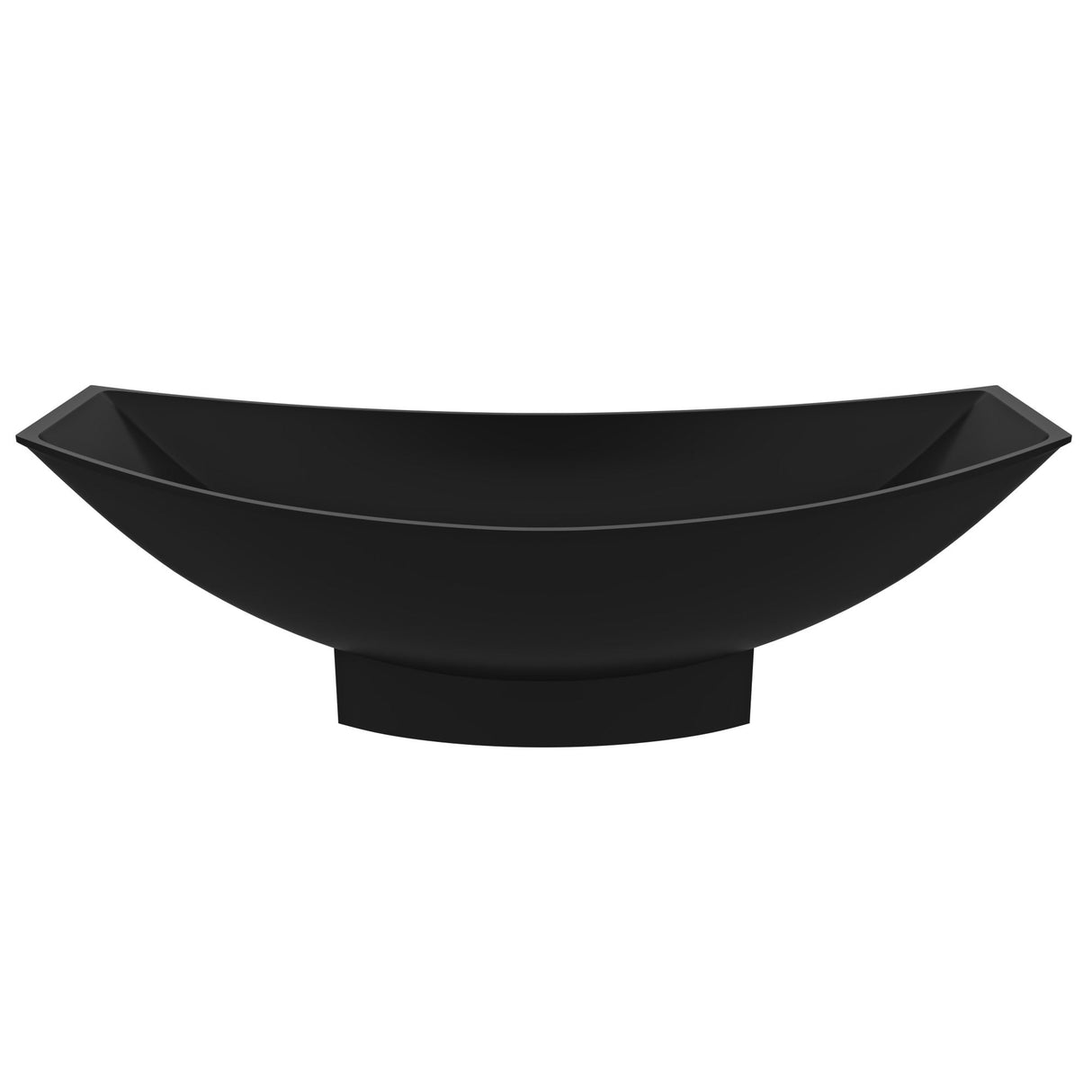 ALFI | AB9991BM Black Matte 71" Solid Surface Resin Free Standing Hammock Style Bathtub