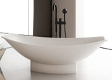 ALFI | AB9991 White Matte 71" Solid Surface Resin Free Standing Hammock Style Bathtub
