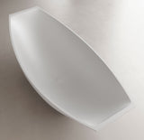 ALFI | AB9991 White Matte 71" Solid Surface Resin Free Standing Hammock Style Bathtub