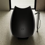 ALFI | AB9992BM Black Matte 71" Solid Surface Resin Free Standing Hammock Style Bathtub