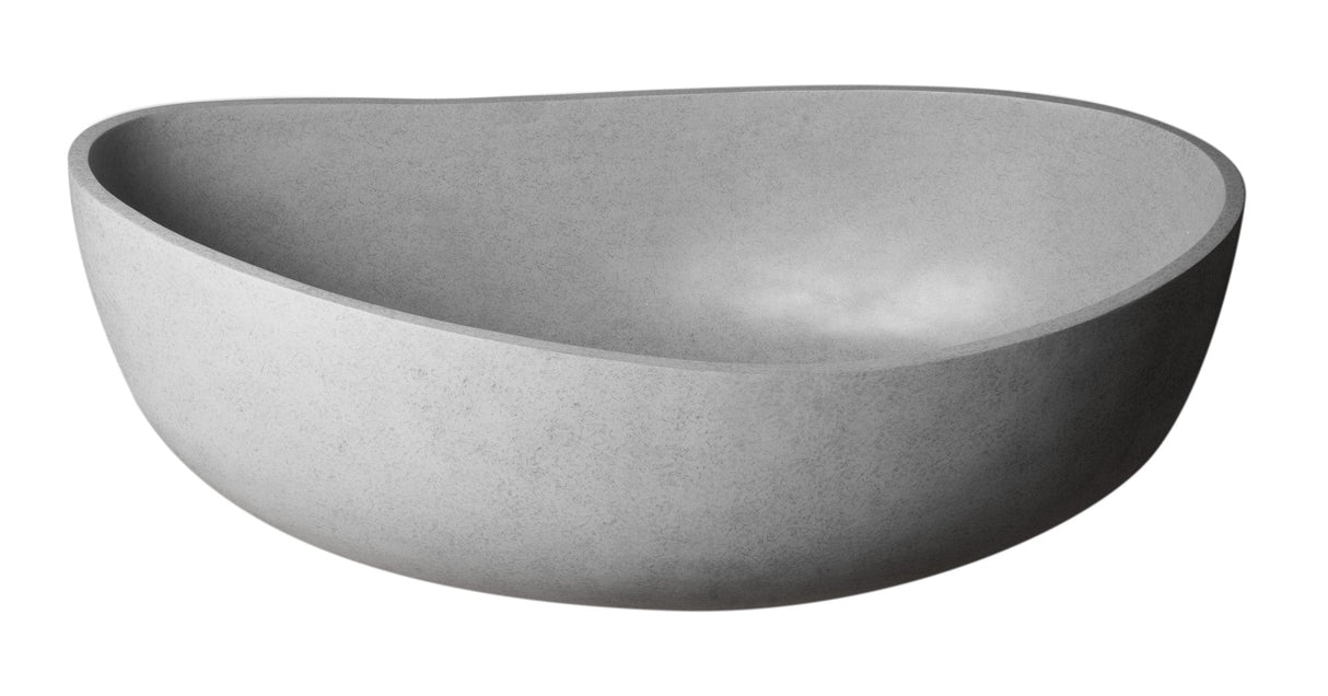 ALFI | ABCO63TUB 63" Solid Concrete Gray Matte Oval Bathtub