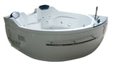 EAGO | AM113ETL-R 5.5 ft Left Drain Corner Acrylic White Whirlpool Bathtub for Two