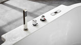 EAGO | AM128ETL 6 ft Acrylic White Whirlpool Bathtub w Fixtures