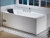EAGO | AM154ETL-R6 6 ft Acrylic White Rectangular Whirlpool Bathtub w Fixtures