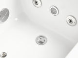 EAGO | AM154ETL-R6 6 ft Acrylic White Rectangular Whirlpool Bathtub w Fixtures