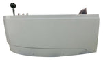 EAGO | AM161-L  5' Single Person Corner White Acrylic Whirlpool Bath Tub - Drain on Left