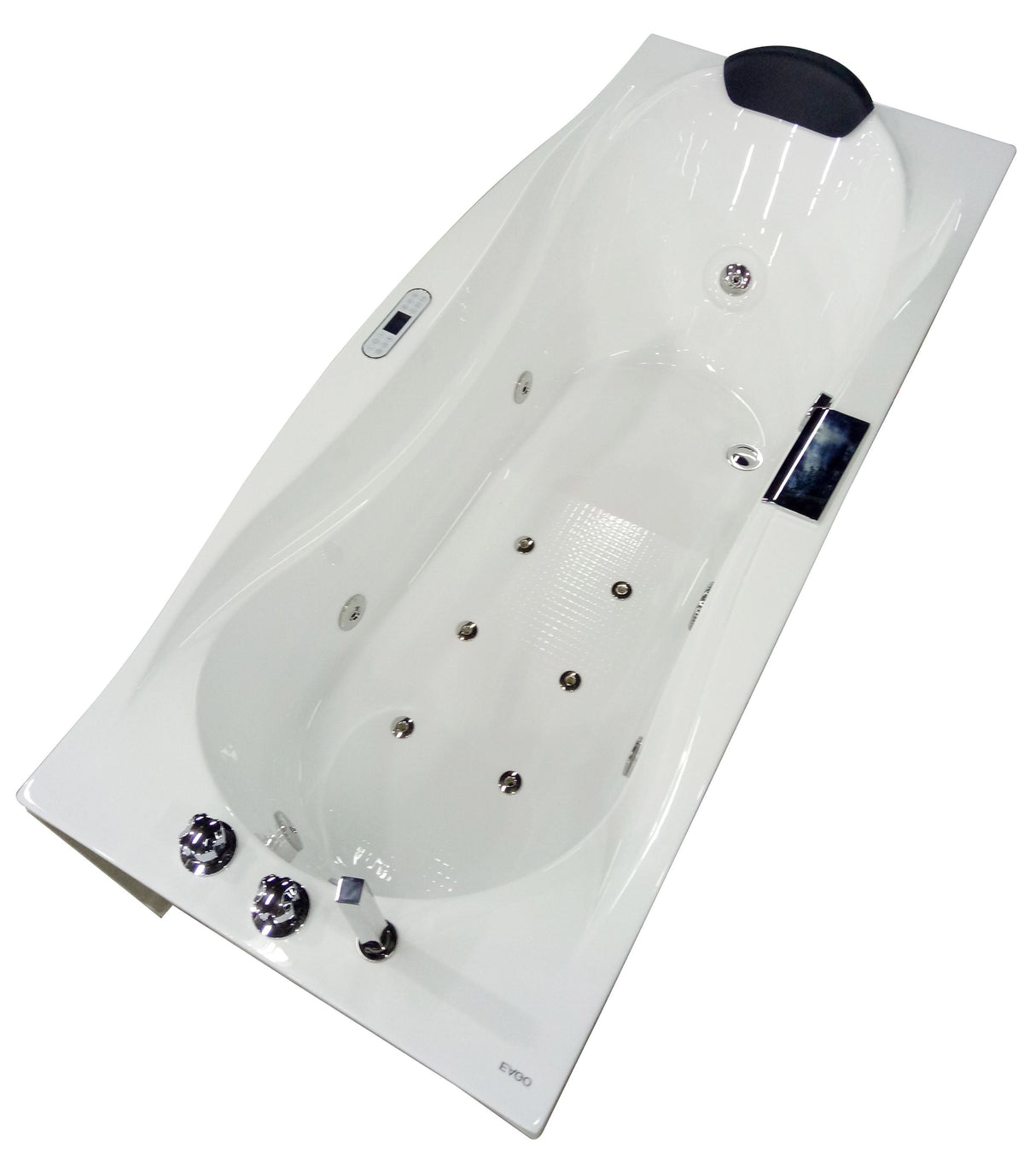 EAGO | AM189ETL-R 6 ft Left Drain Acrylic White Whirlpool Bathtub w Fixtures