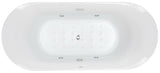 EAGO | AM1900  74" White Free Standing Air Bubble Bathtub