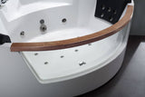 EAGO | AM197ETL 5 ft Clear Rounded Corner Acrylic Whirlpool Bathtub for Two