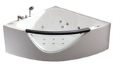 EAGO | AM199ETL 5ft Clear Rounded Corner Acrylic Whirlpool Bathtub for Two