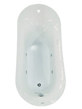 EAGO | AM2140 68" White Free Standing Oval Air Bubble Bathtub