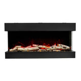 Amantii | Tru-View 40" Three Sided Slim Glass Electric Fireplace