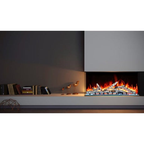 Amantii | Tru View Bespoke 55" 3-Sided Indoor / Outdoor Electric Fireplace