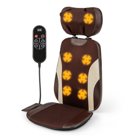 Costway | Back Massager Chair Pad with Adjustable Neck Pillow and 3 Speeds