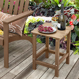 Costway | 14 Inch Square Weather-Resistant Adirondack Side Table
