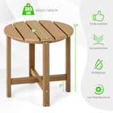 Costway | 18 Inch Round Weather-Resistant Adirondack Side Table