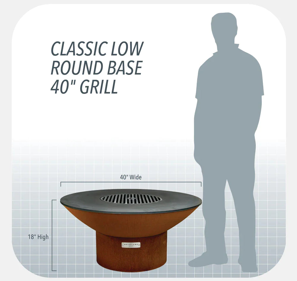Arteflame | 40 Grill With 10 Accessories - Low Round Base