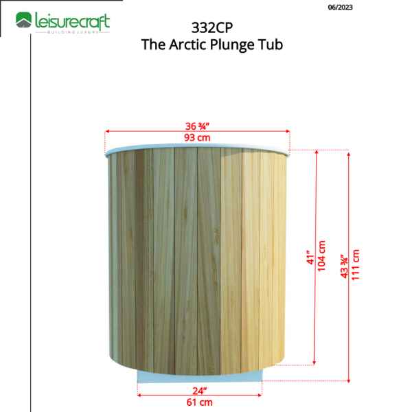 Dundalk LeisureCraft | The Arctic Plunge Tub - Knotty Red Cedar
