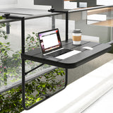 Costway | Folding Hanging Table with 3-Level Adjustable Height for Patio Balcony