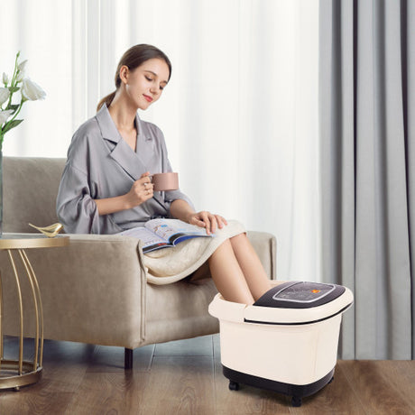 Costway | Foot Spa Bath Massager with Heat and Temperature and Time Setting