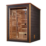 Golden Designs | Narvik 2-Person Outdoor-Indoor Traditional Steam Sauna (GDI-8202-01) - Canadian Red Cedar Interior