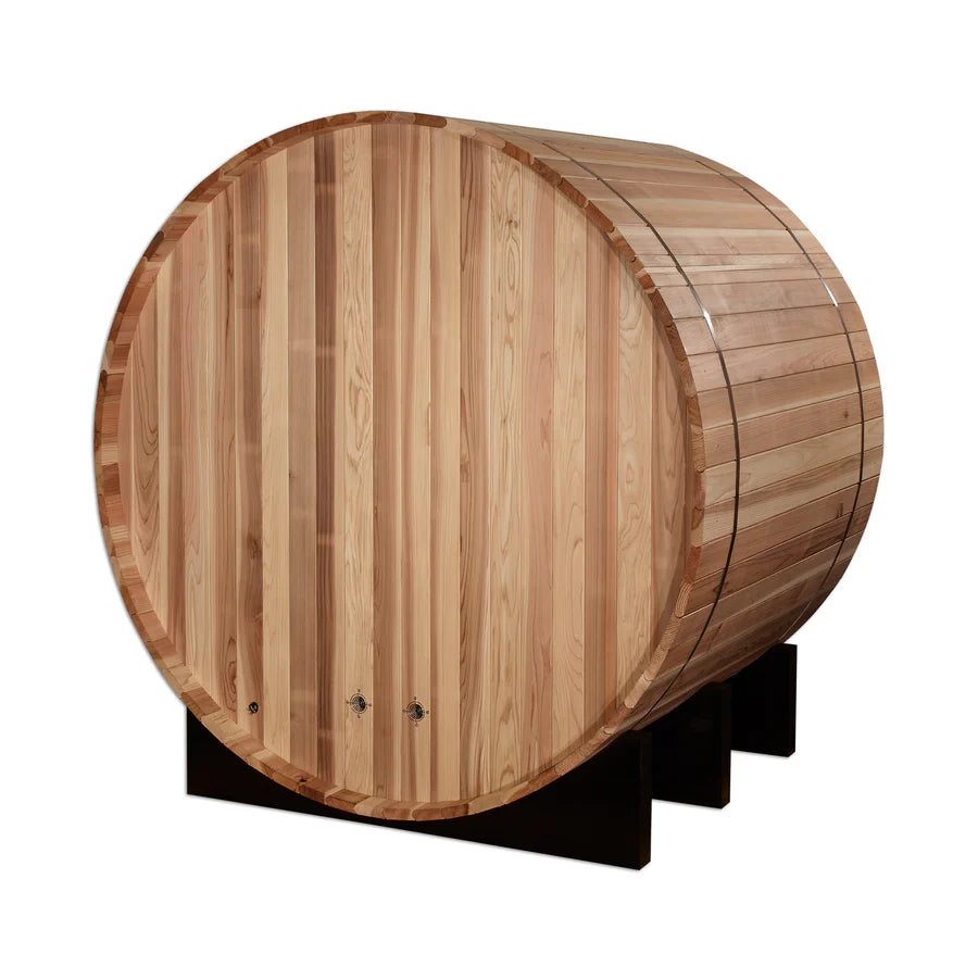 Golden Designs | "St. Moritz" 2-Person Barrel Traditional Steam Sauna -  Pacific Cedar
