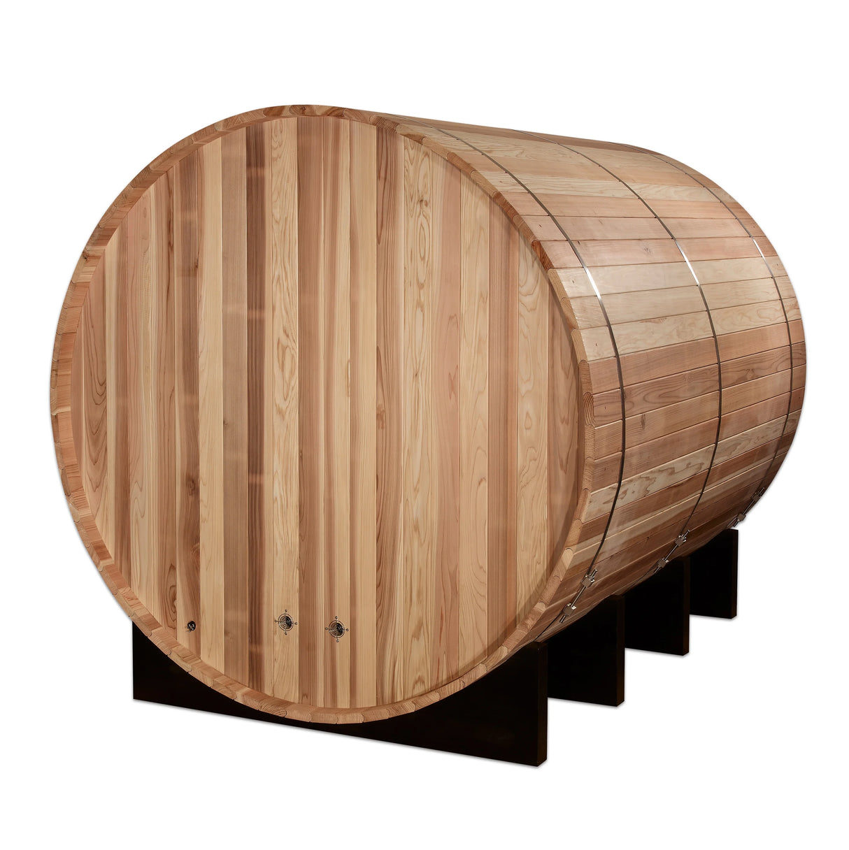 Golden Designs | "Klosters" 6-Person Barrel Traditional Steam Sauna -  Pacific Cedar