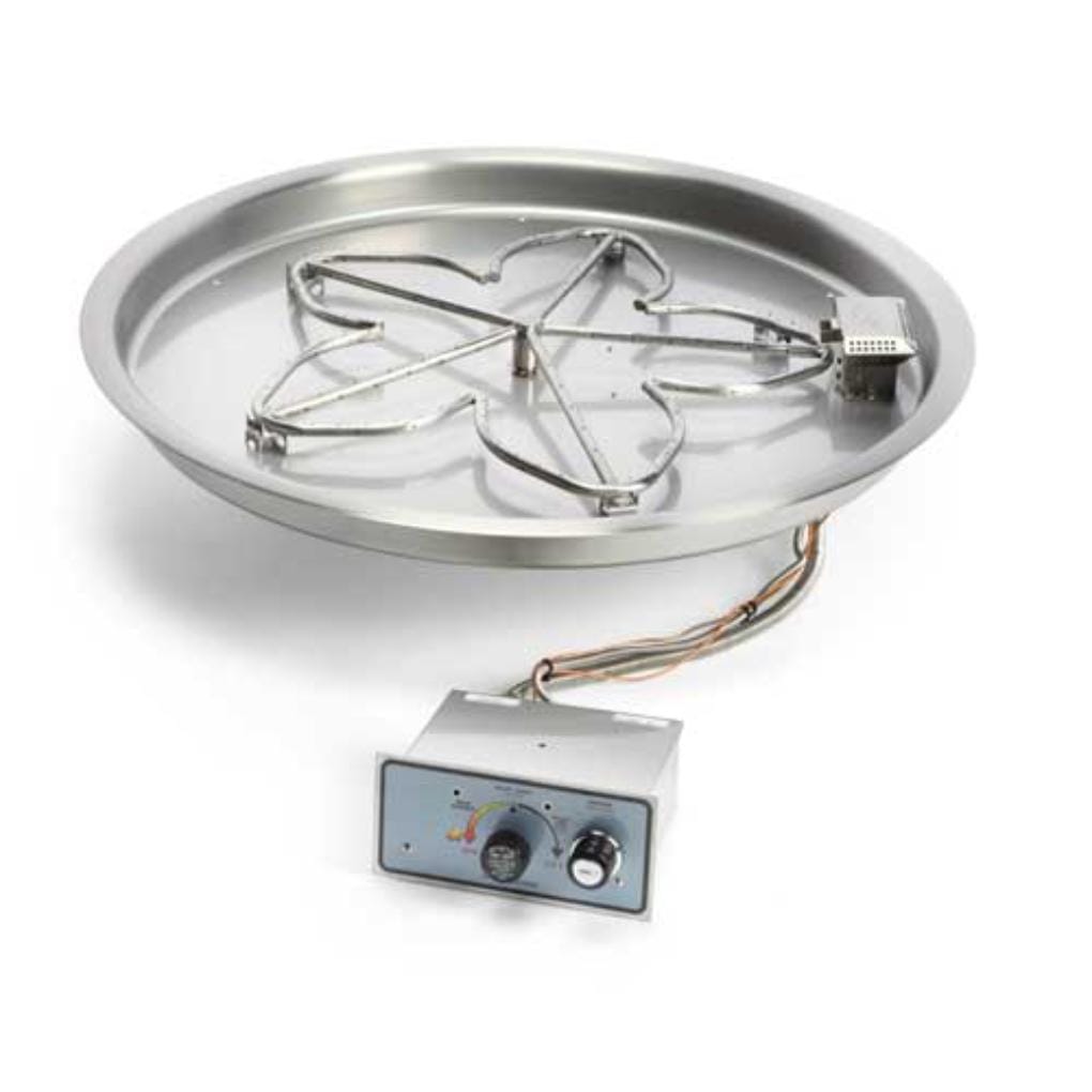 HPC | 25" Round Bowl Pan - Push Button Flame Sensing Ignition Fire Pit Insert