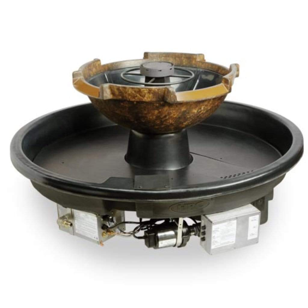 HPC | 52" Burnt Sienna Concrete Bowl 4 Scupper H2Onfire - Electronic Ignition