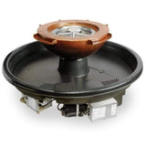 HPC | 52" Hammered Copper 4 Scupper Fire & Water Bowl -  Electronic Ignition